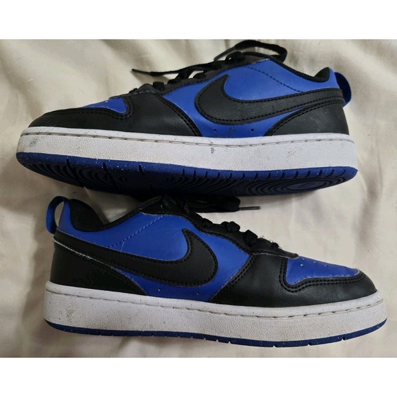 Nike Court Borough Low Recraft GS Black & Blue 4.5Y - Picture 4 of 6
